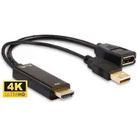 Microconnect HDMI – DisplayPort -adapteri, Musta