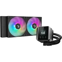 DeepCool MYSTIQUE 240 ARGB, All-in-one-nesteenjäähdytin, 12 cm, 500 RPM, 2400 RPM, Musta (R-LX550-BKADSNC-G-1)