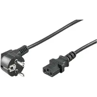 Microconnect Schuko kulma - C13 3 metriä - Virtajohto, Musta