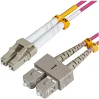 Microconnect OM4 LSZH LC/UPC-SC/UPC 10m -valokuitukaapeli, violetti