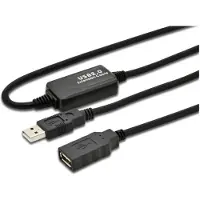 Microconnect USB 2.0 -jatkokaapeli, 5 m, musta