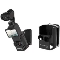 24.Se Sunnylife magneettikiinnike DJI Osmo Pocket 4:lle / säädettävä pöytäteline / musta kamerakiinnike