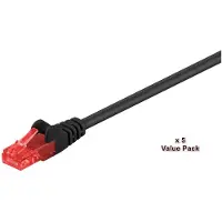 Microconnect U/UTP CAT6 15M musta 5 kpl