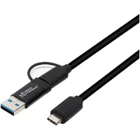 Microconnect USB3.1CCA1 USB-C -kaapeli, 1 m, musta