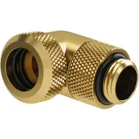 BARROW Multi-Link Adapter, 90°, G1/4" -> 12mm kova putki, kierrettävä, kulta