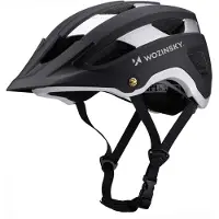 Wozinsky MTB Bicycle Helmet with Detachable Visor Light 57-62 cm - Black and Silver
