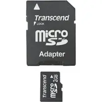 Transcend TS2GUSD 2 Gt MicroSD Class 2 -muistikortti + SD-adapteri, musta