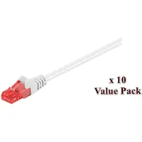 Microconnect Cat6 UTP RJ45 3m -verkkokaapeli, valkoinen