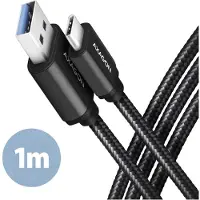 Axagon USB-A - USB-C cable 1 m Black (BUCM3-AM10AB)