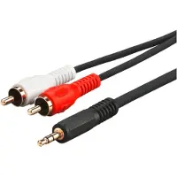 Microconnect Audioadapterikaapeli 3,5 mm mini-jack 2 x RCA uros, 10 m