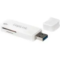 Logilink CR0034A, MicroSD (TransFlash), MicroSDHC, MicroSDXC, SD, SDHC, SDXC, Valkoinen, 5000 Mbit/s, USB 3.2 Gen 1 (3.1 Gen 1), 75 mm, 120 mm