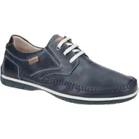 Pikolinos for man. M9A-4118 Leather lace-up shoes Marbella blue elastics (40), Flat, Laces, Casual