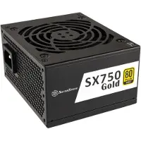 Silverstone 750W SX750 Gold, modulaarinen SFX-virtalähde, 80 Plus Gold, musta