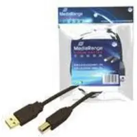 MediaRange MRCS102, Musta, 5 m, Uros/uros, USB A/USB B