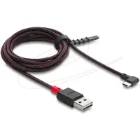 DeLOCK 81547, 2 m, USB A, USB C, USB 2.0, Punainen, Musta