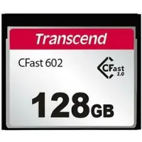 Transcend TS128GCFX602, 128 GB, CFast 2.0, MLC, 500 MB/s, 350 MB/s, Musta