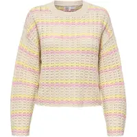 ONLY Neulepaita 'ONLAsa' beige / vaaleankeltainen / roosa