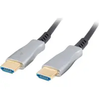 Lanberg CA-HDMI-20FB-0100-BK, 10 m, HDMI-tyyppi A (vakio), HDMI-tyyppi A (vakio), 18 Gbit/s, Äänen paluukanava (ARC), Musta, Hopea