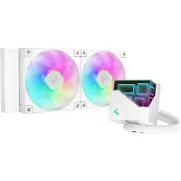 DeepCool LT240, All-in-one-nesteenjäähdytin, 12 cm, 600 RPM, 2400 RPM, Valkoinen (R-LT240-WHAMNC-G-1)