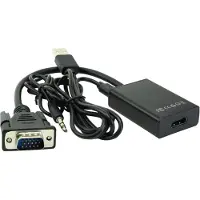 EET Nordic VGA – HDMI -sovitin, 30 cm, musta