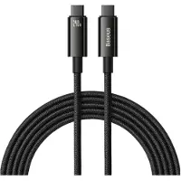 Baseus Tungsten Gold USB-C / USB-C kaapeli - 3m, 240W - Musta