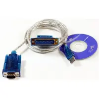 Microconnect USBADB25 - USB-A - DB-9 -sarjasovitinkaapeli, 1.8 m, Läpinäkyvä