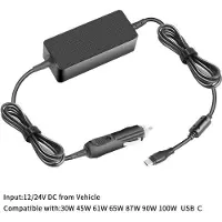CoreParts 100W USB-C virta-adapteri autoon, musta
