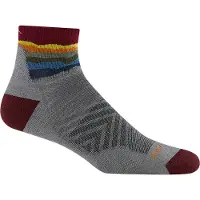 Darn Tough Men's Run Quarter Ultra-Lightweight with Cushion Skyracer Gray Urheilusukat M (41-42.5)