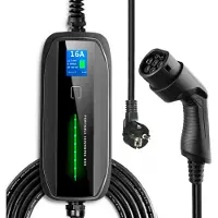 Extralink Charger BS-PCD030 1 phase, 16A, 3.6kW, Type 2, Schuko, 5.5m, LCD (EX.31865)