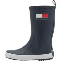 Tommy Hilfiger Kumisaappaat 'RUDY' sininen / kirsikanpunainen / valkoinen