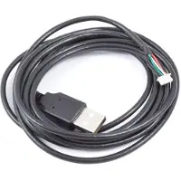 Aqua Computer USB-kaapeli, A-plug -> 5-pin miniature connector, VISION, 200cm, musta