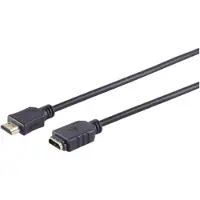 Microconnect HDMI 1.4 -jatkokaapeli, jossa Ethernet, 2 m, musta