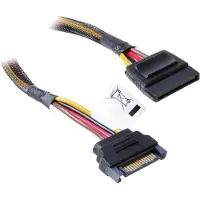 Akasa – SATA Power Cable Extension - 30cm, Cable sleeved (AK-CBPW04-30)
