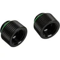 Bitspower G1/4" IG1/4" jatko-adapteri - 10MM (Kuolematon Musta) (2 kpl)
