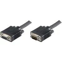 Microconnect VGA-jatkokaapeli, 10 m, musta