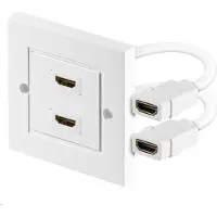 Microconnect HDMI wall socket 2 port white
