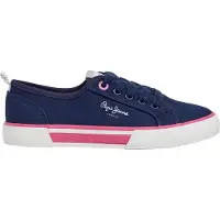 Pepe Jeans for woman/girl. PGS300010 Brady Club Shoes navy (32), Fabric, Flat, Laces, Casual, children's fashion