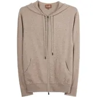 GOBI Cashmere Neuletakki 'Men's Zip-Up Cashmere Hoodie' taupe