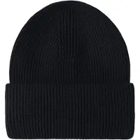 GOBI Cashmere Pipo 'Ribbed Chunky Beanie' musta