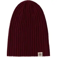 GOBI Cashmere Pipo 'Unisex Cashmere Rib Knit Hat' viininpunainen