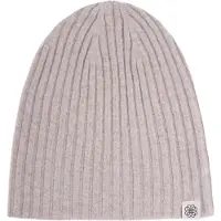 GOBI Cashmere Pipo 'Unisex Cashmere Rib Knit Hat' meleerattu valkoinen