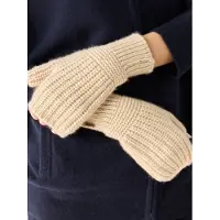 GOBI Cashmere Kynsikkäät 'Rib-Knit Cashmere Gloves' beige
