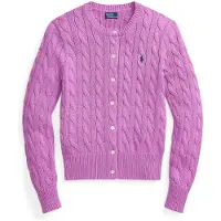 Ralph Lauren for woman. 211971868511 Cable knit cotton cardigan in pink (L), Casual