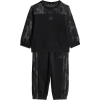Adidas Treenipuku 'Seasonal Essentials Camo Fleece Jogger' harmaa / musta