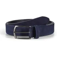 Howard London Suede Leather Belt Zack - Navy - 105