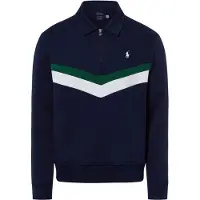 Ralph Lauren Double-Knit Quarter-Zip Sweatshirt - Navy - XL