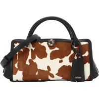 GUESS for woman. HWRG9734060 Small brown Audrey satchel bag (OSFA), Casual, Leather
