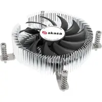 Akasa Aluminium Thin Mini-ITX Cooler with Copper Core, LGA1700, 65W TDP (AK-CC6610EP01)