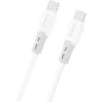 Dudao L25SC 60W USB-C - USB-C Cable with Soft Silicone Braid 1m - White
