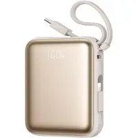 JOYROOM Tehopankki 22.5W 10000mAh sisäänrakennetulla USB-C ja salamakaapelilla - Kultainen
